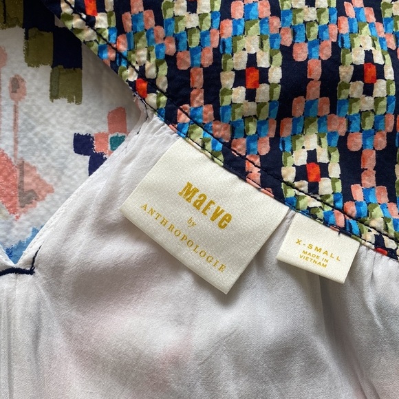 Anthropologie Maeve Textured Swing Mini Dress Size XS - Picture 9 of 10